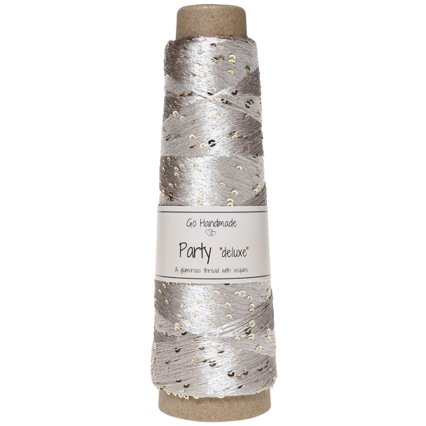 Party "deluxe" paljettilanka 18175 beige