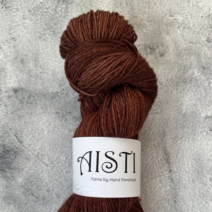 Hand Finnished Aisti ohut sukka 100 g / 400 Dazzling Kahvi