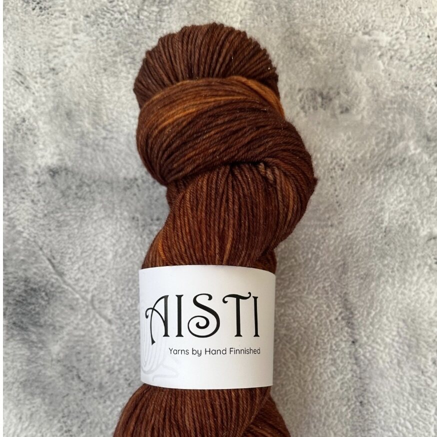 Hand Finnished Aisti ohut sukka 100 g / 400 Dazzling Kaneli