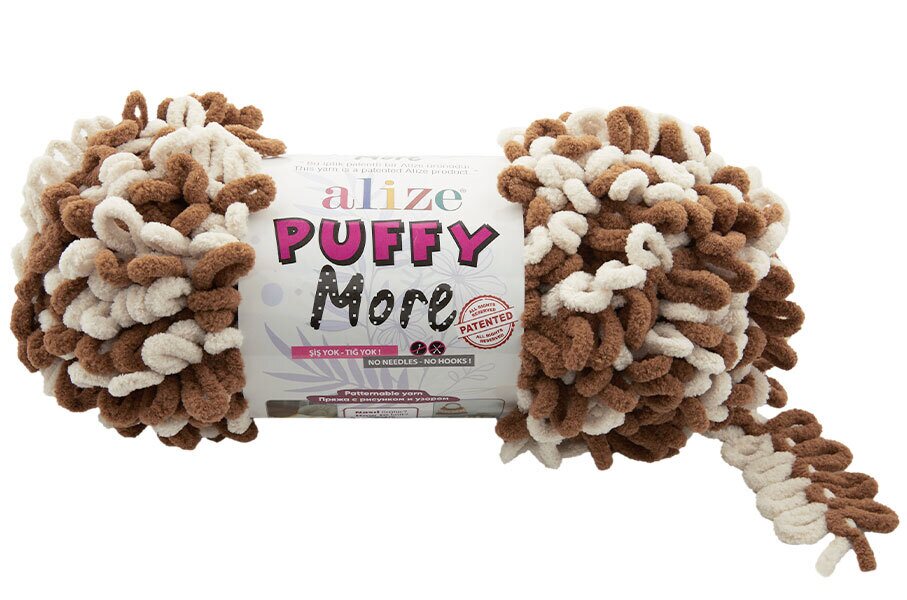 Alize Puffy more 6563 kamelinruskea/luonnonvalkoinen