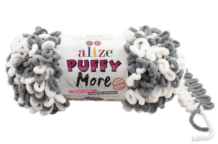 Alize Puffy more 6558 harmaa/valkoinen