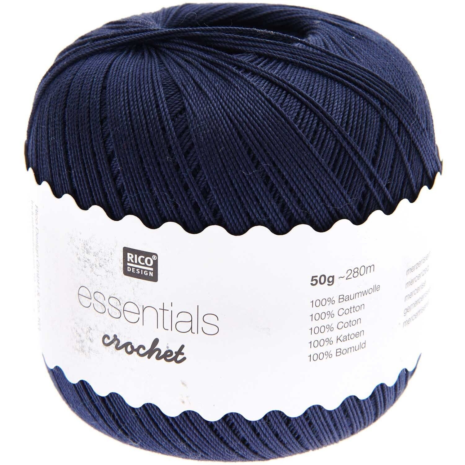 Rico Essential Crochet 037 tummansininen