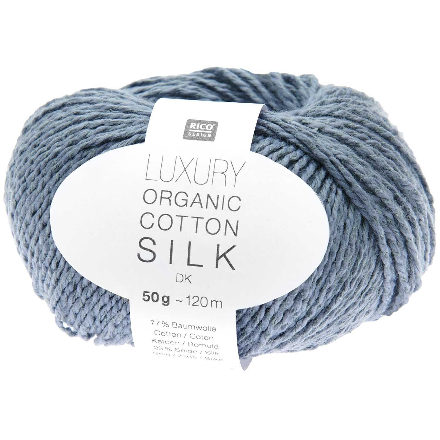 Rico Luxury organic cotton silk DK 07 Sininen