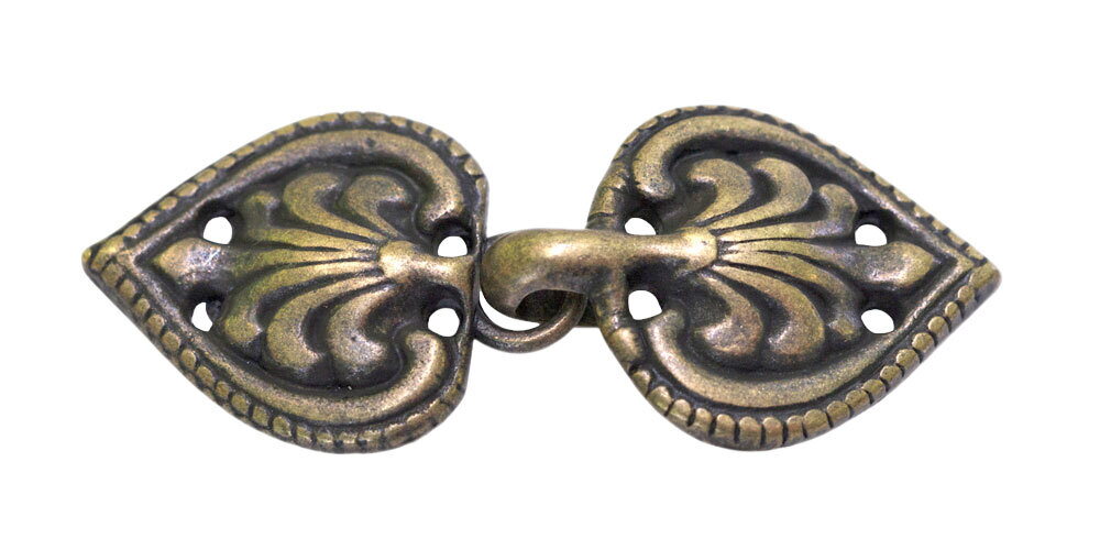 15x50 mm metallihakanen ”sydän” Pronssi