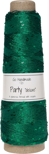 Party "deluxe" paljettilanka 18164 smaragdinvihreä