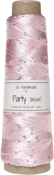 Party "deluxe" paljettilanka 18157 hempeä pinkki