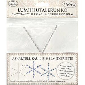 Lumihiutalerunko 3 kpl hopea