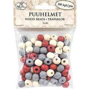 Puuhelmet 10 mm 100 kpl Joululajitelma