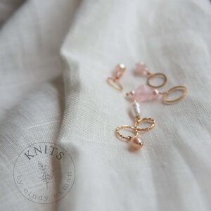 KNITS Kimalteleva setti, pink-gold 5 kpl