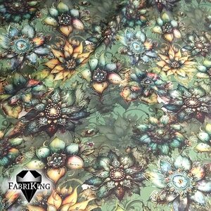Fabriking Puuvillasatiini, Royal Garden green