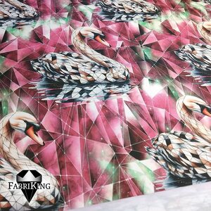 Fabriking Puuvillasatiini, Geometric Swan rose