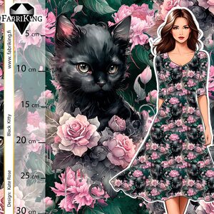 Fabriking Trikoo, Black kitty pink