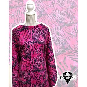 Fabriking Trikoo, Tiger Stripes pink