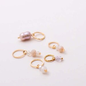 KNITS Kimalteleva setti, beige-gold 5 kpl