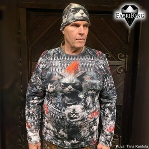 Fabriking Trikoo, Rockstar Cats red grunge