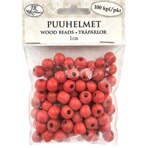 Puuhelmet 10 mm 100 kpl rosso
