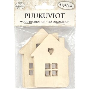 Talot puukuviot 4 kpl