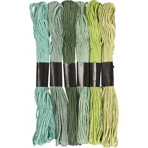 Kirjontalankalajitelma, glitter vihreä (412740)