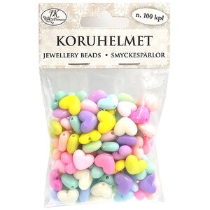 Koruhelmet sydän pastelli 100kpl