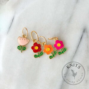 KNITS Kukkaniitty - silmukkamerkki setti 4 kpl