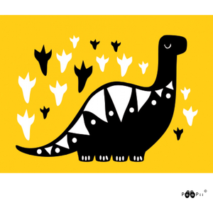 PaaPii postikortti “Dino keltainen”
