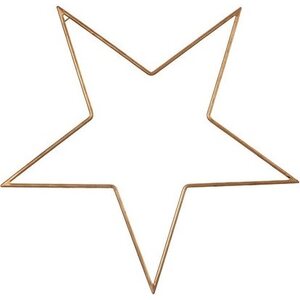 Kultainen tähti metallikranssi 50 cm