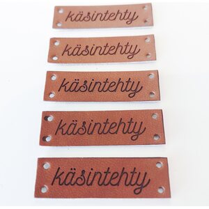 Keinonahka käsintehty-merkki 5 kpl