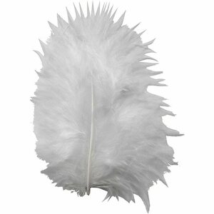 Höyhenet, valkoinen 5-12 cm 15 kpl