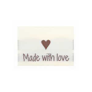 Taitettava Made with love kangasmerkki