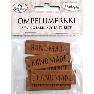 Primeco Ompelumerkki Handmade ruskea 5kpl/pkt
