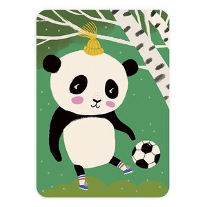 Postikortti Mira Mallius - Panda ja pallo