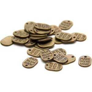 Made with love -riipus pronssi 10kpl