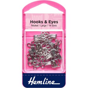 Hook and eye fasteners