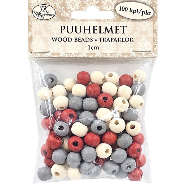 Puuhelmet 10 mm 100 kpl Joululajitelma