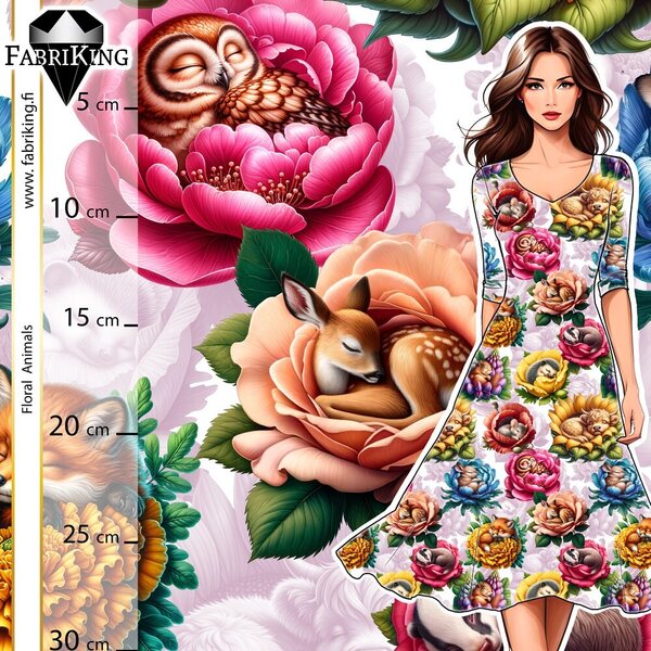 Fabriking Trikoo, Floral Animals