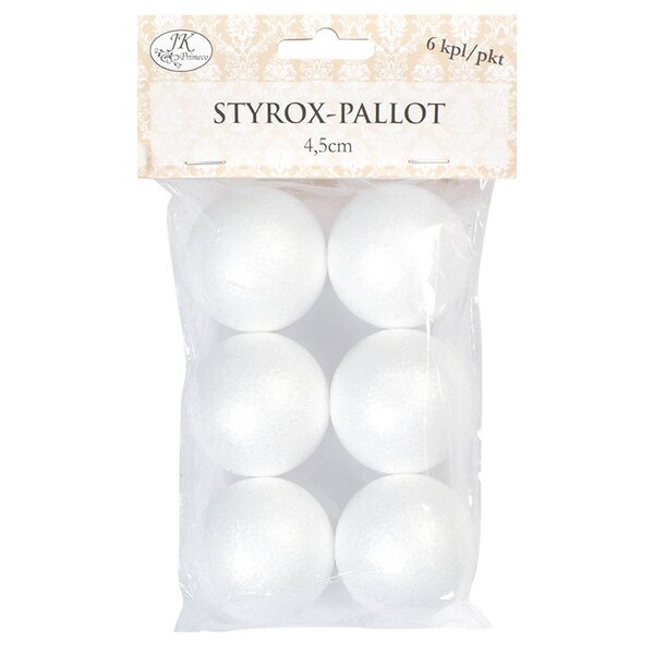 KNITS Styrox -pallo 4,5 cm 6 pc