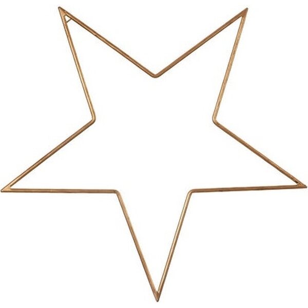 Kultainen tähti metallikranssi 35 cm