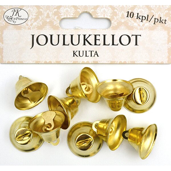 Joulukellot kulta 10 kpl