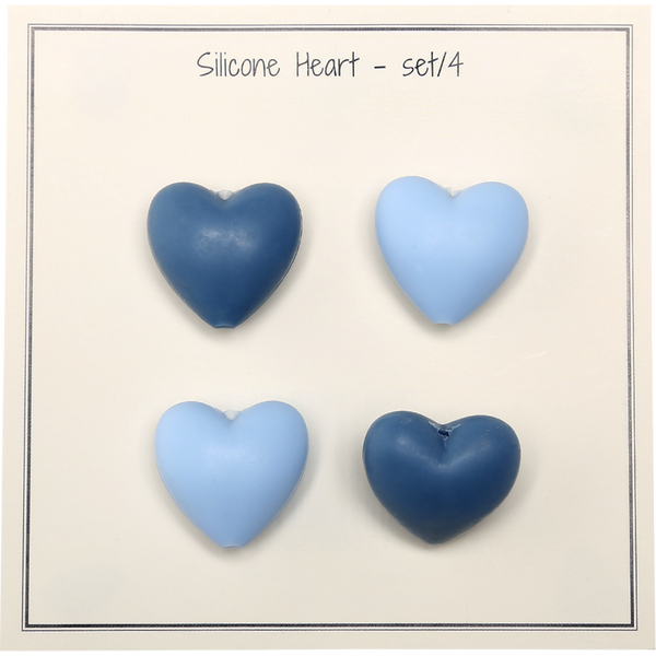Siliconaperlas corazón celeste-Azul denim 19038