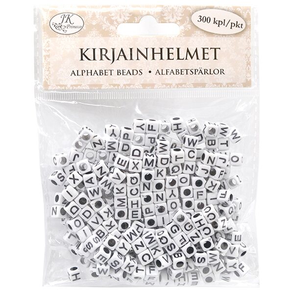 Primeco Kirjainhelmet valkoinen 300 kpl